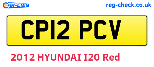 CP12PCV are the vehicle registration plates.