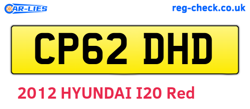 CP62DHD are the vehicle registration plates.