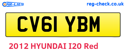 CV61YBM are the vehicle registration plates.