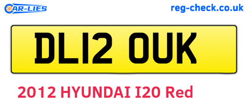 DL12OUK are the vehicle registration plates.