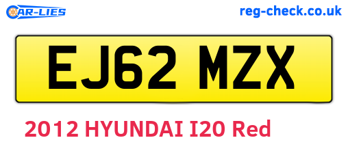 EJ62MZX are the vehicle registration plates.