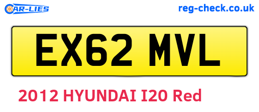 EX62MVL are the vehicle registration plates.