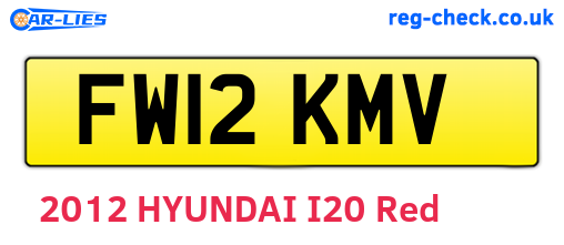 FW12KMV are the vehicle registration plates.