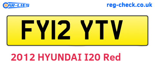 FY12YTV are the vehicle registration plates.