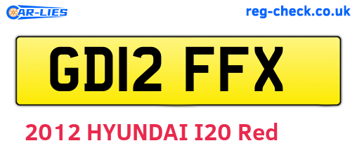 GD12FFX are the vehicle registration plates.