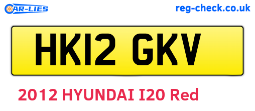 HK12GKV are the vehicle registration plates.
