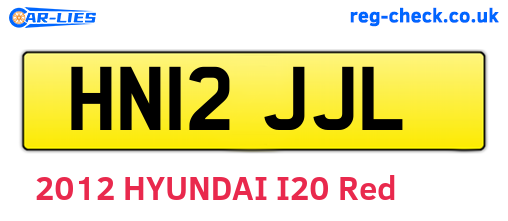 HN12JJL are the vehicle registration plates.