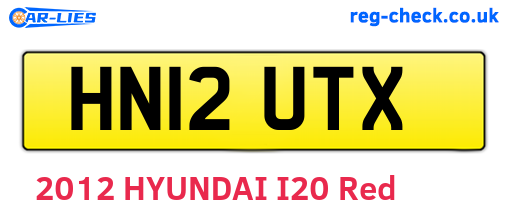 HN12UTX are the vehicle registration plates.