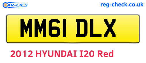 MM61DLX are the vehicle registration plates.