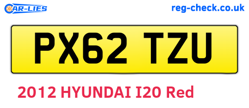 PX62TZU are the vehicle registration plates.