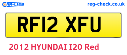 RF12XFU are the vehicle registration plates.