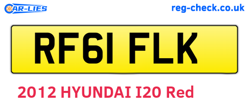 RF61FLK are the vehicle registration plates.