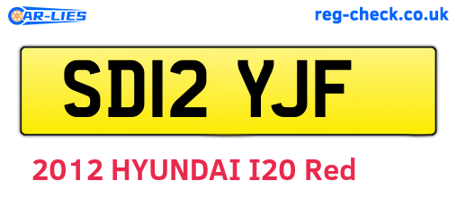 SD12YJF are the vehicle registration plates.