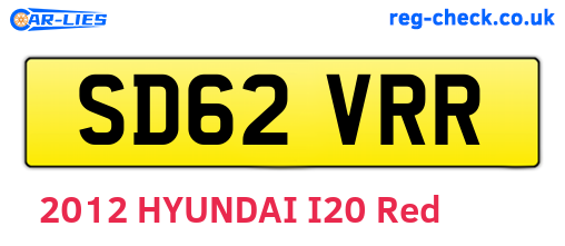 SD62VRR are the vehicle registration plates.