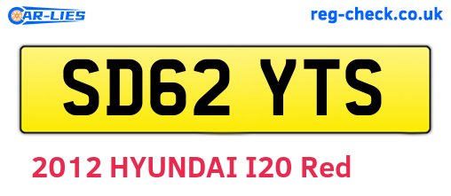SD62YTS are the vehicle registration plates.