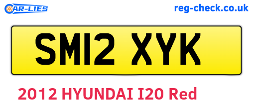 SM12XYK are the vehicle registration plates.