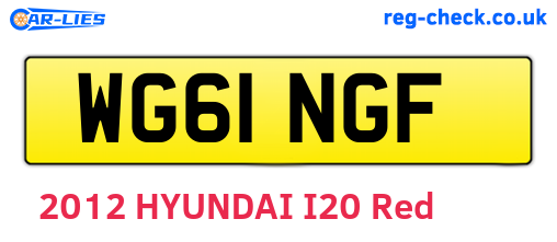 WG61NGF are the vehicle registration plates.