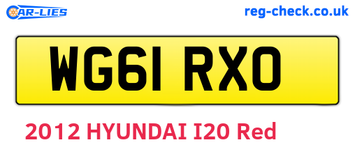 WG61RXO are the vehicle registration plates.