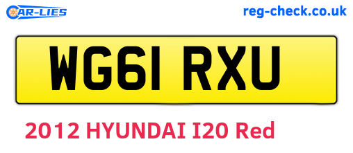 WG61RXU are the vehicle registration plates.