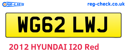 WG62LWJ are the vehicle registration plates.