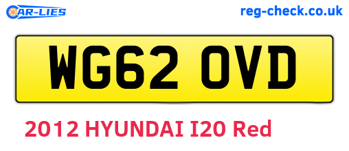 WG62OVD are the vehicle registration plates.