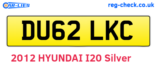 DU62LKC are the vehicle registration plates.