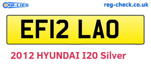 EF12LAO are the vehicle registration plates.