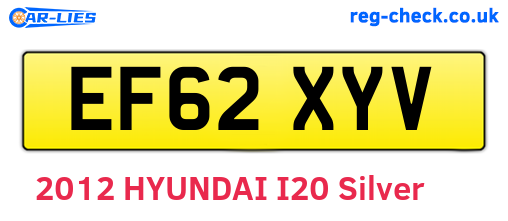 EF62XYV are the vehicle registration plates.