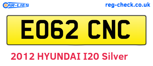 EO62CNC are the vehicle registration plates.