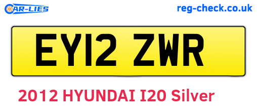 EY12ZWR are the vehicle registration plates.