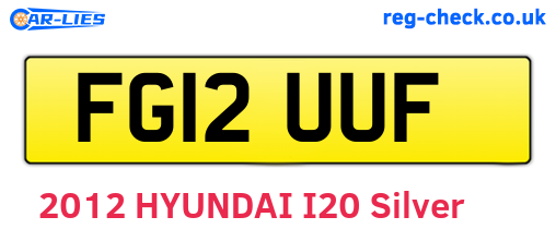 FG12UUF are the vehicle registration plates.