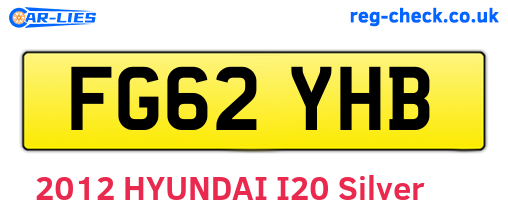 FG62YHB are the vehicle registration plates.