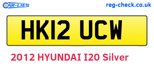 HK12UCW are the vehicle registration plates.