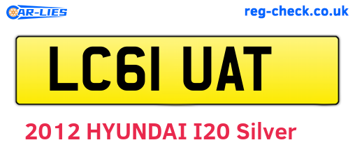 LC61UAT are the vehicle registration plates.