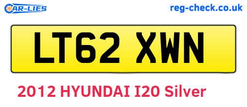 LT62XWN are the vehicle registration plates.