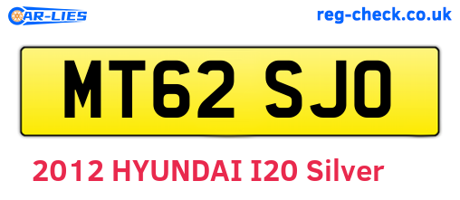 MT62SJO are the vehicle registration plates.