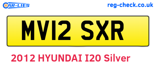 MV12SXR are the vehicle registration plates.