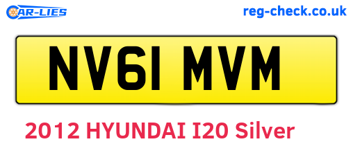 NV61MVM are the vehicle registration plates.