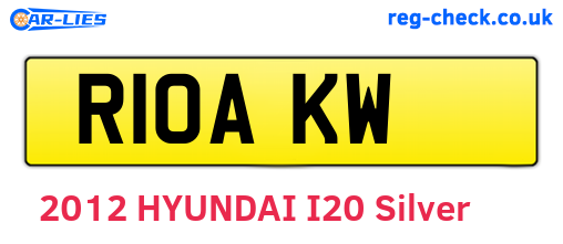 R10AKW are the vehicle registration plates.