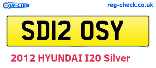 SD12OSY are the vehicle registration plates.