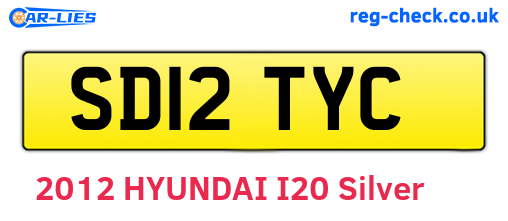 SD12TYC are the vehicle registration plates.