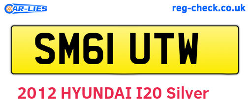 SM61UTW are the vehicle registration plates.