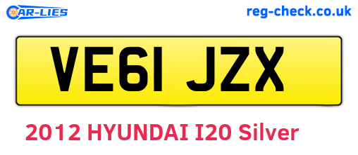 VE61JZX are the vehicle registration plates.