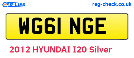 WG61NGE are the vehicle registration plates.