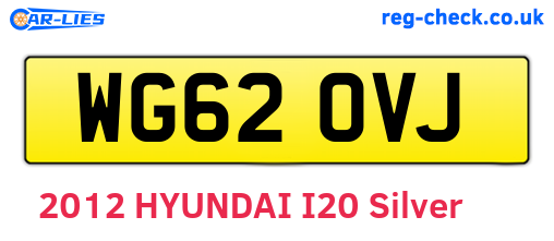 WG62OVJ are the vehicle registration plates.