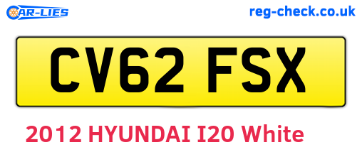 CV62FSX are the vehicle registration plates.