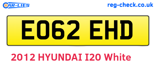 EO62EHD are the vehicle registration plates.