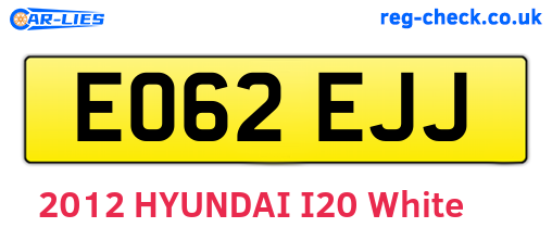 EO62EJJ are the vehicle registration plates.