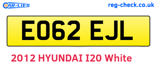 EO62EJL are the vehicle registration plates.