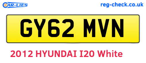 GY62MVN are the vehicle registration plates.